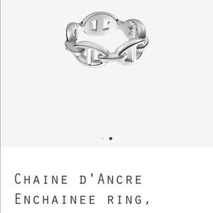 Hermes Chaine D’Ancre small model ring size 56